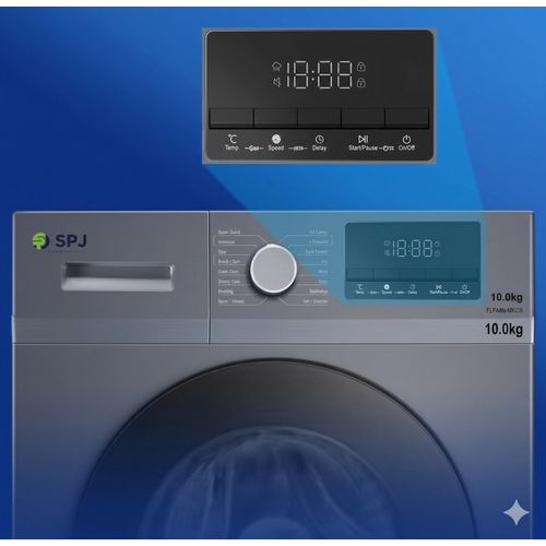 SPJ 10Kg Front Load Fully Automatic Washing Machine -Grey (5YRs WRTY)