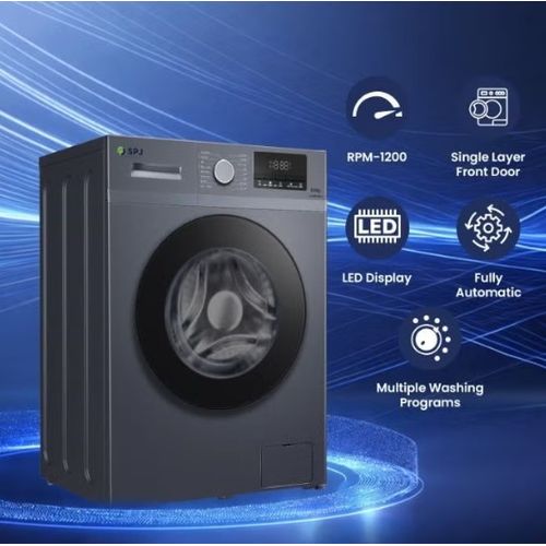 SPJ 10Kg Front Load Fully Automatic Washing Machine -Grey (5YRs WRTY)