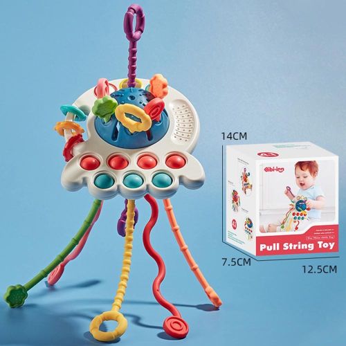 Montessori Pull String Learning Ropes Learning Ropes with Simple Bubble Sliding Balls Infants Toddlers Boys Girls 18+ Months Old