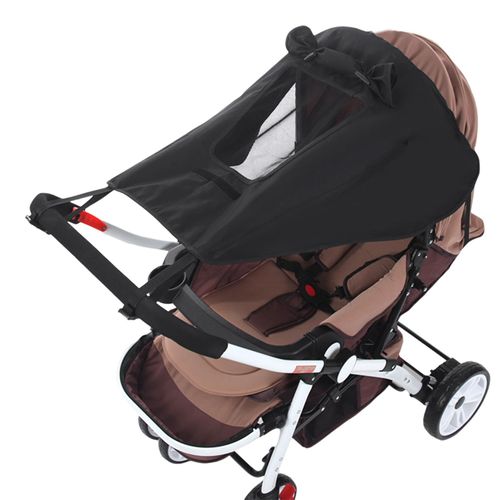 Baby Stroller Sunshade Cover Easy to Install Adjustable Design Stroller Accessories Protect Your Little One from Sun and Rain,Black NO5242