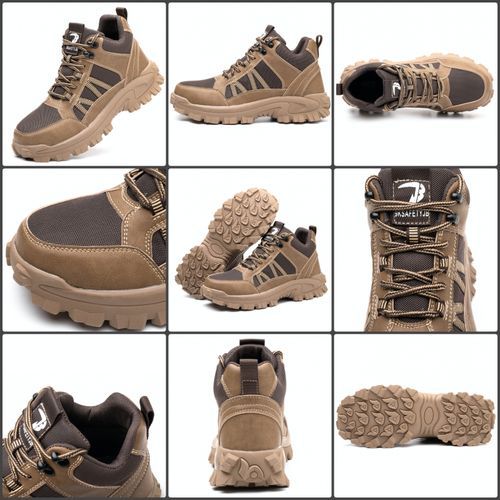 Safety Shoes Steel Toe Work Boots Fabric Upper Anti-Smash Anti-Puncture