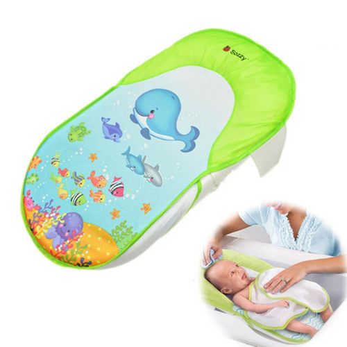 Sozzy Foldable Newborn Bath Tub/Bed/Pad Kids Shower Net Baths Chair/Shelf Infant Bathtub Support For 0-12 Months Baby,Default NO5248