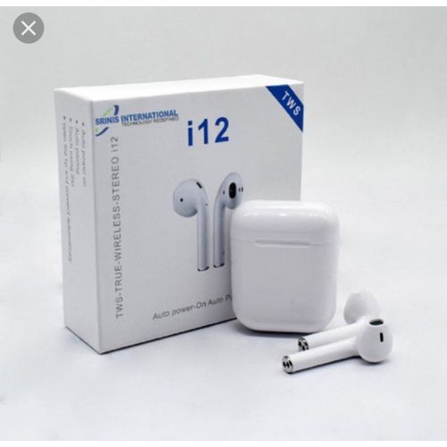 I12Pro Pure Sound Wireless Music Pro Ear Pods- White