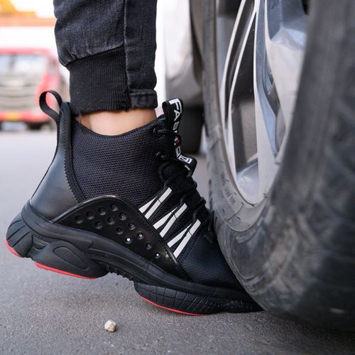 Lightweight Safety Shoes Men Work Sneakers Work Boots-Black