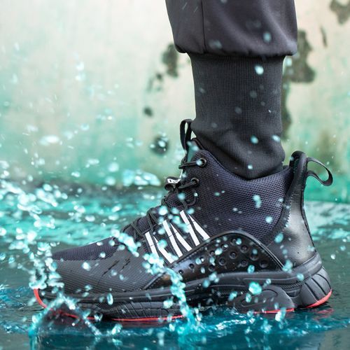 Lightweight Safety Shoes Men Work Sneakers Work Boots-Black
