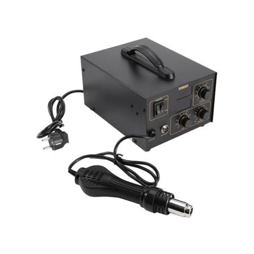 AC  LCD Soldering Station Rework Station Hot Air Gun ICs SMD Solder - Black