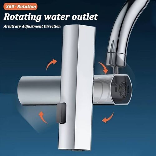 3 In 1 Waterfall Kitchen Faucet, Spray Mode, 360° Swivel Faucet, Faucet Adapter