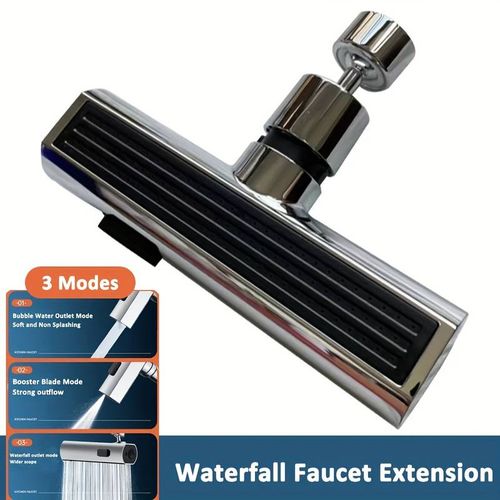 3 In 1 Waterfall Kitchen Faucet, Spray Mode, 360° Swivel Faucet, Faucet Adapter