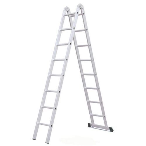 Other 2X8 Aluminum Multipurpose Ladder with 2 Hinges-Silver