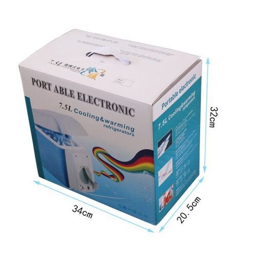 Portable Car Cooling and Warming Refrigerator, 7.5L,Blue.