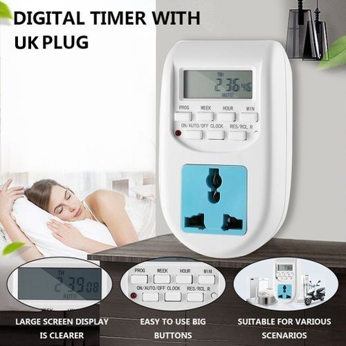 Timed Socket, Smart Digital Socket, Energy Saving, Suitable For Household Equipment - White