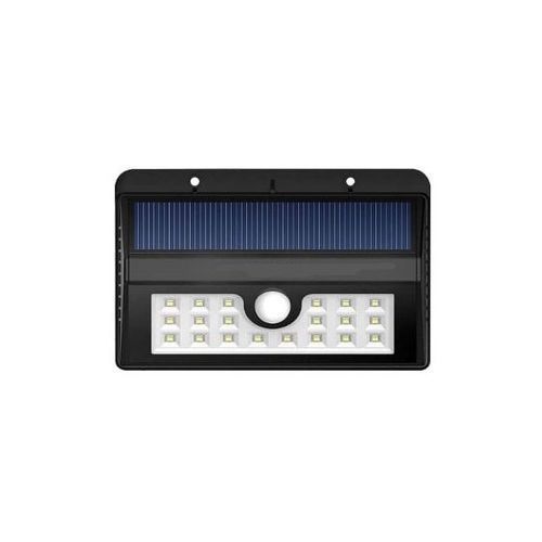 Waterproof Solar Motion Sensor Lights Human Body Induction Solar Wall Lamp - Black