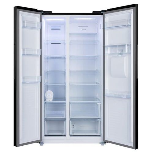 Chiq 680 Liters SIDE BY SIDE Refrigerator With Water Dispenser Black