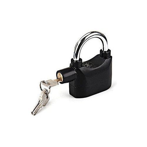 Kinbar Siren 110db Alarm Padlock, Zinc Alloy - Black
