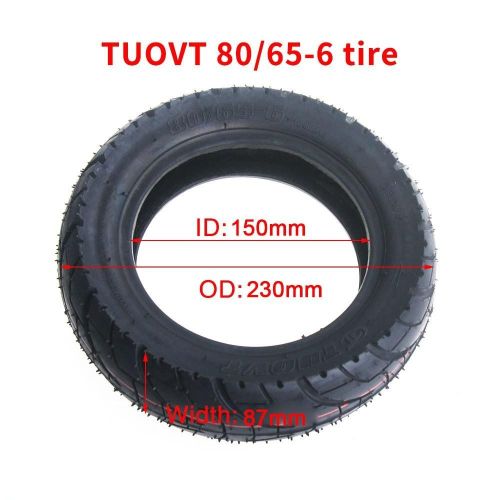 10-inch Electric Scooter Tire 80 / 65-6 Inner And Outer Tire 80 / 65-6 Thickened Tire Inner Tube Tire Parts NO5137