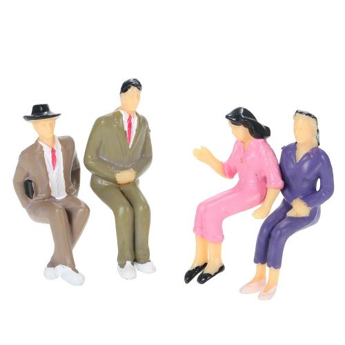20 Pcs Scale 1:25 Building Layout Mix Painted Model People Train Street Passenger Figures NO5140
