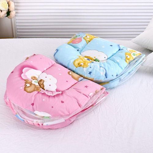 1PC Infant Mosquito Net Multifunctional universal Folding Crib Netting Children Summer Supplies Travel Bed Blue