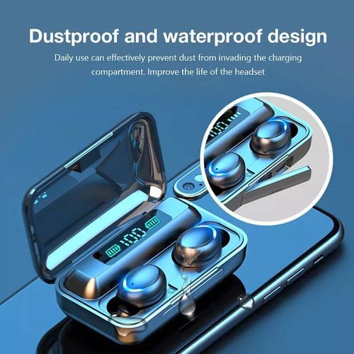 Wireless Bluetooth Fingerprint Ear Pods, Black