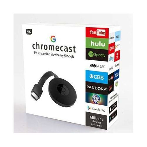 Google Chromecast HDMI 4K TV Streaming Dongle,  - Black