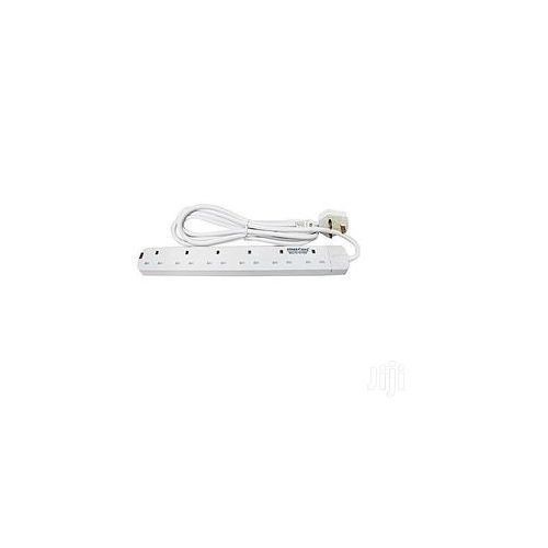 Sollatek TV & Fridge Guards white 13amps + 6 Ways Heavy Duty Extension