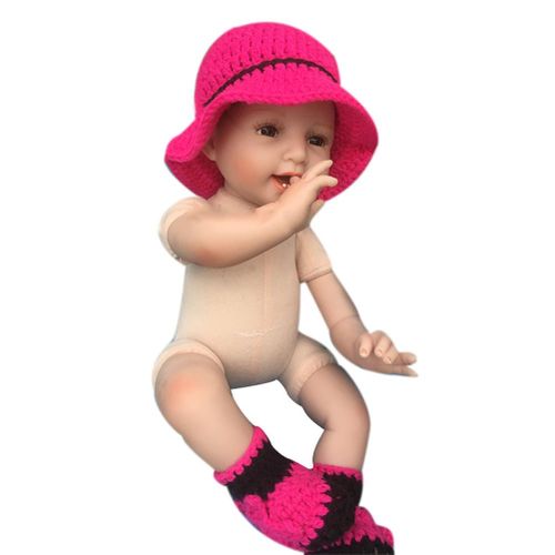 Children hand crochet baby hats one hundred days photos clothes cowboy suit Sir Color shape 2015 5 5,Rose Red NO5111