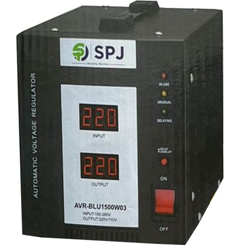 SPJ AVR-BLU3000W05 Automatic Voltage Regulator 3000W - Black(2 YRS WRTY)