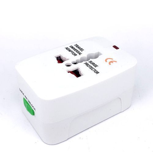 Universal Adapter Plug Socket Converter All in One Travel Electrical Power Adapter US UK AU EU Plug - White