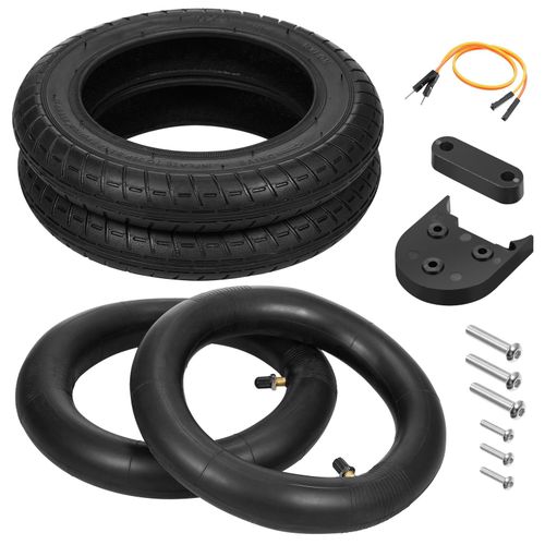 10 X 2.0 Inch Inflatable Inner Tube Outer Tire Wheel Set With Mudguard Spacer Kickstand Spacer Replacement For Xiaomi M365 Electric Scooter Accessories