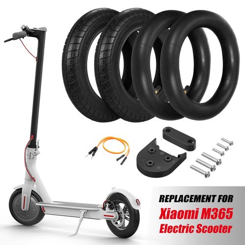 10 X 2.0 Inch Inflatable Inner Tube Outer Tire Wheel Set With Mudguard Spacer Kickstand Spacer Replacement For Xiaomi M365 Electric Scooter Accessories