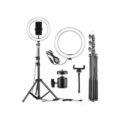 10 Inch Ring Light With Stand, For Tik Tok, YouTube,Live stream - BLACK
