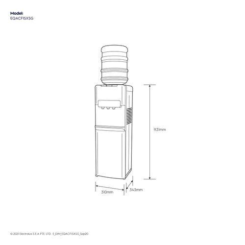 Electrolux Top Loading 3in1 Water Dispenser EQACF1SXSG - Silver
