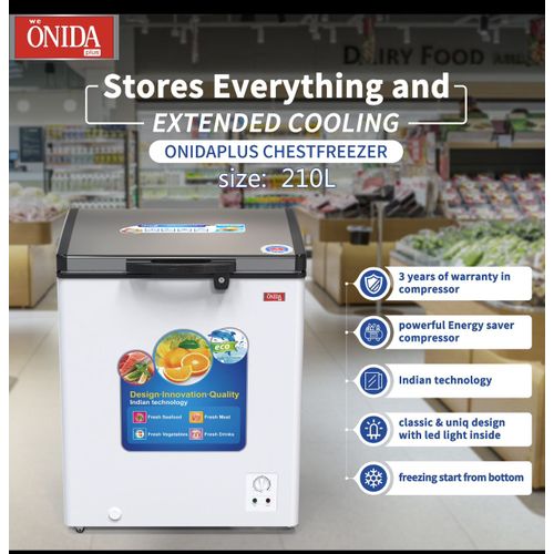 Onida Plus 210L Chest/ Deep Freezer &ndash; Dual Grey(2 Yrs WRTY)