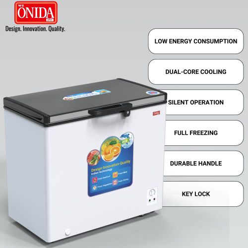 Onida Plus 210L Chest/ Deep Freezer – Dual Grey(2 Yrs WRTY)