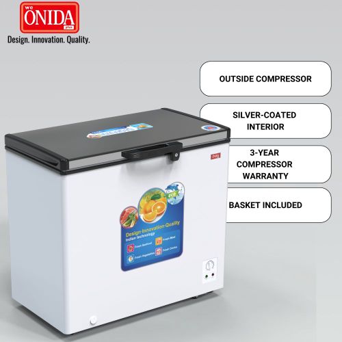 Onida Plus 210L Chest/ Deep Freezer – Dual Grey(2 Yrs WRTY)