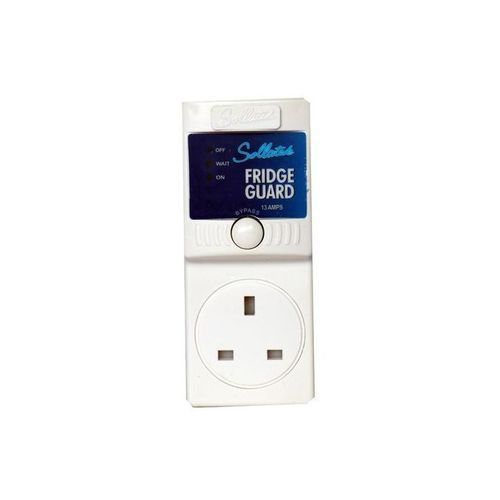 Power King 13A Fridge Guard and Heavy Duty 4way Extension 13amps - White,Blue