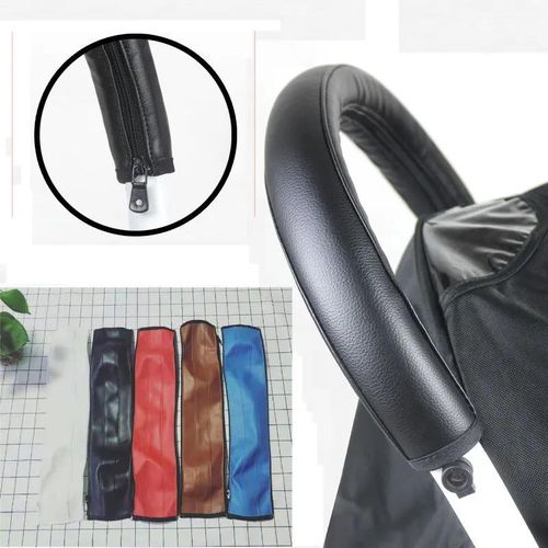 Baby Stroller Handle PU Leather Pushchair Armrest Case Protective Cover For Baby Stroller Accessories