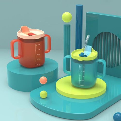 Children Scale Milk Cup Silicone Straw Design Suitable for Children Baby NO5282