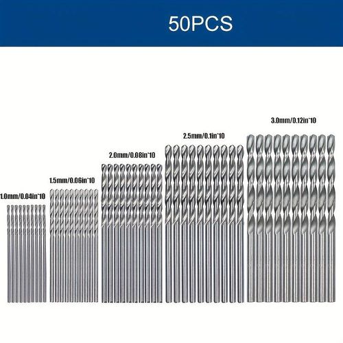 100pcs Twist Drill Bit, Titanium Plated High Speed ​​Steel Drill Bit Set, Straight Drill Bit, Round Shank