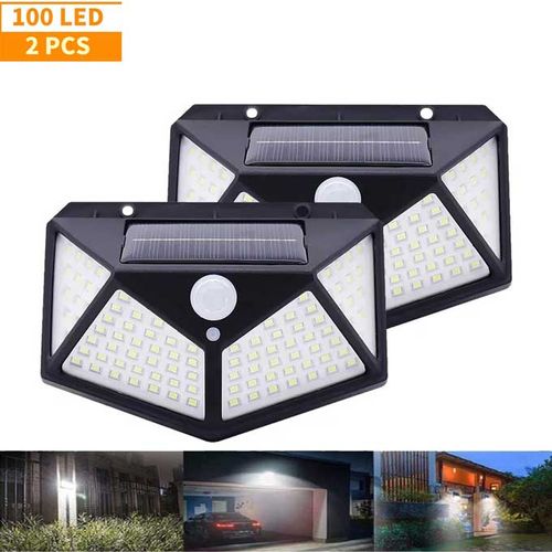2PCS/LOT Solar LED Outdoor Intelligent Light Controlled Wall Lamp
