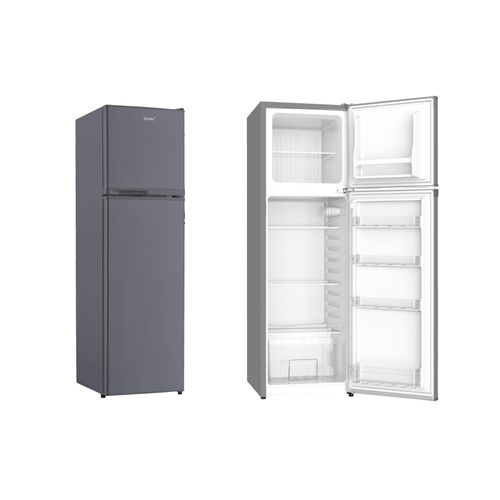 Smartec  160 Litres Double Door Fridge (Defrost) - Grey. (1YRs WRTY)