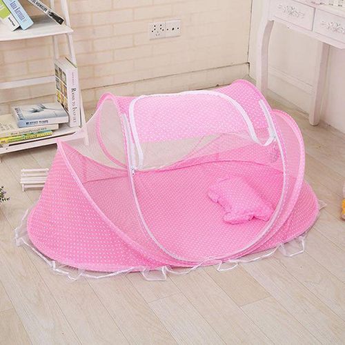 1pc Baby Mosquito Net Foldable Rabbit Encrypted Portable Net for Baby 0-3 Years Old Blue1