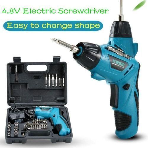 4.8V Rechargeable Cordless Screwdriver Drill Power Tools With Bits