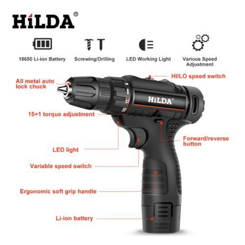12V Electric Screwdriver Drill Multifunctional
