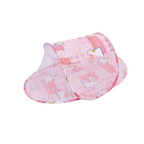 1pc Baby Mosquito Net Multifunctional Folding High Density Baby Cot Crib Nets Cover Folding Crib Netting for Children Summer Supplies Travel Bed Pink