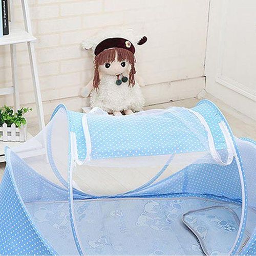 1pc Baby Mosquito Net Foldable Rabbit Encrypted Portable Net for Baby 0-3 Years Old Pink2