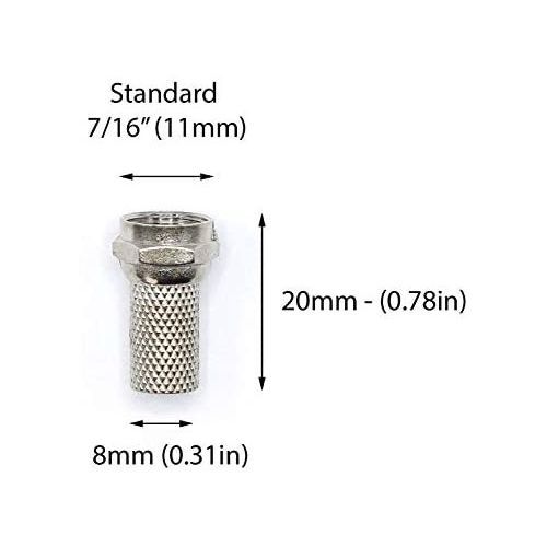 Coaxial Cable Screw Connector - Silver
