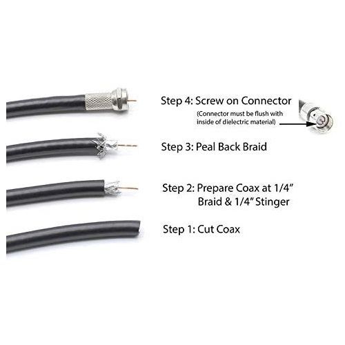 Coaxial Cable Screw Connector - Silver