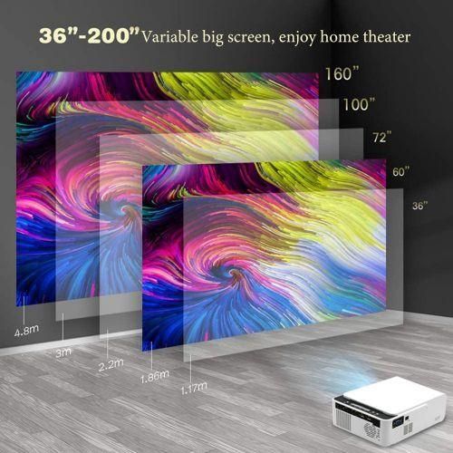 Built-in YouTube APP Mobile Video Projector - White
