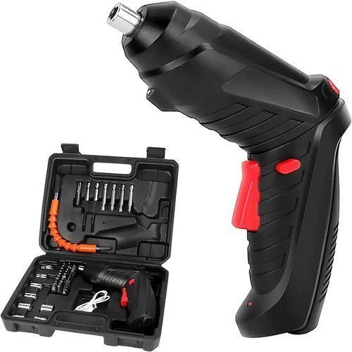 Portable Wireless Electric Screwdriver With Circulating Battery Drive - Capable Of Illumination