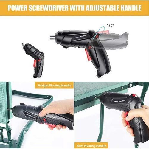 Portable Wireless Electric Screwdriver With Circulating Battery Drive - Capable Of Illumination